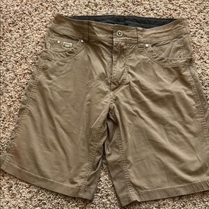 Kuhl Tan Flat Front Shorts Lightweight Casual Wear